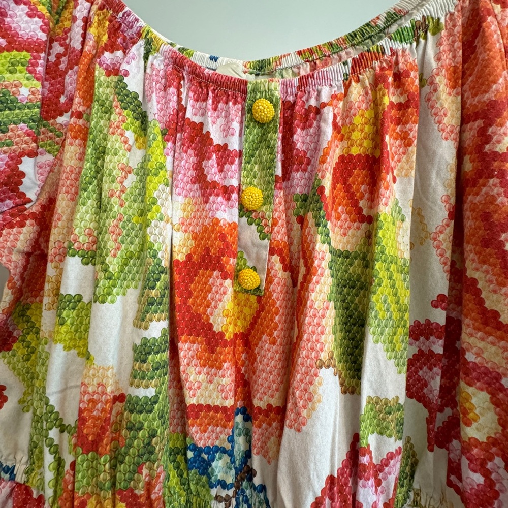 FARM Rio White Maxi Dress with Orange, Pink & Green Floral Print - Picture 5 of 6